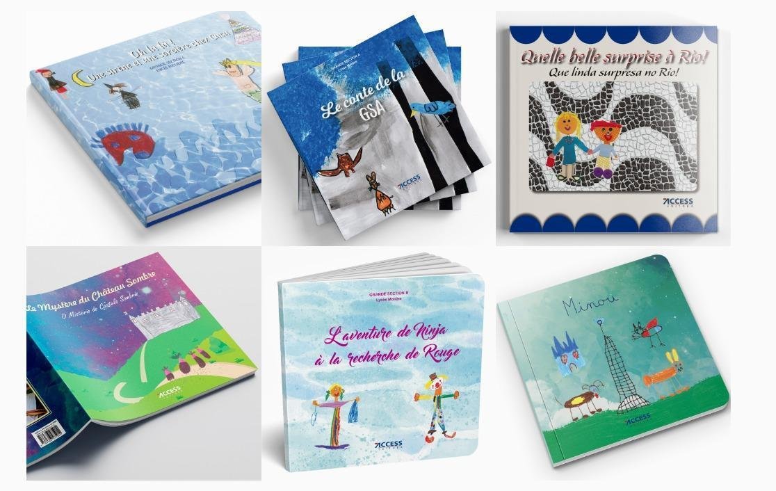 Capas de livros autorais produzidos por turmas participantes do projeto